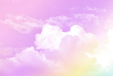 Bulut ve gökyüzü pastel renkli bir arka plan ve duvar kağıdı, soyut gökyüzü arkaplanı tatlı renklerde..