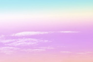 Bulut ve gökyüzü pastel renkli bir arka plan ve duvar kağıdı, soyut gökyüzü arkaplanı tatlı renklerde..