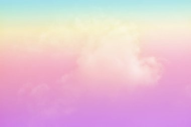 Bulut ve gökyüzü pastel renkli bir arka plan ve duvar kağıdı, soyut gökyüzü arkaplanı tatlı renklerde..