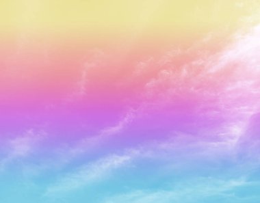 Bulut ve gökyüzü pastel renkli bir arka plan ve duvar kağıdı, soyut gökyüzü arkaplanı tatlı renklerde..