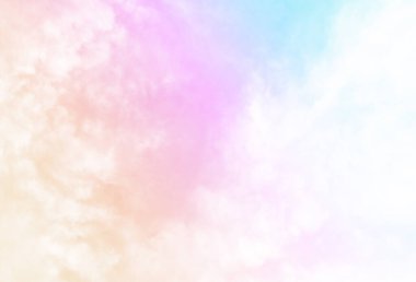 Bulut ve gökyüzü pastel renkli bir arka plan ve duvar kağıdı, soyut gökyüzü arkaplanı tatlı renklerde..