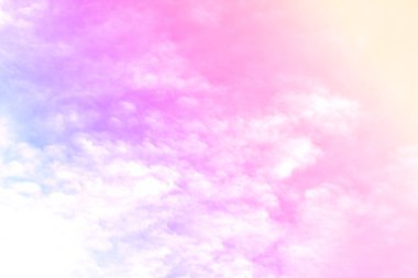 Bulut ve gökyüzü pastel renkli bir arka plan ve duvar kağıdı, soyut gökyüzü arkaplanı tatlı renklerde..