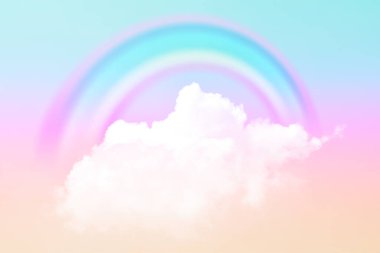 Fantezi büyülü manzara gökkuşağı soyut renkli arkaplan ve duvar kağıdıyla. 