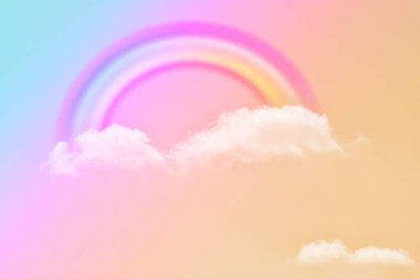 Fantezi büyülü manzara gökkuşağı soyut renkli arkaplan ve duvar kağıdıyla. 