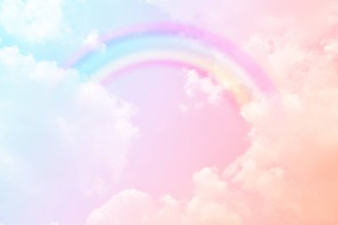 Fantezi büyülü manzara gökkuşağı soyut renkli arkaplan ve duvar kağıdıyla. 