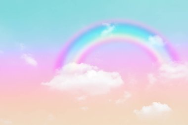 Fantezi büyülü manzara gökkuşağı soyut renkli arkaplan ve duvar kağıdıyla. 