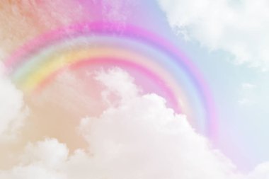 Fantezi büyülü manzara gökkuşağı soyut renkli arkaplan ve duvar kağıdıyla. 