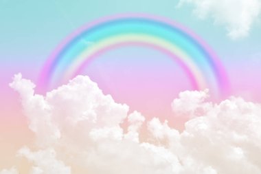 Fantezi büyülü manzara gökkuşağı soyut renkli arkaplan ve duvar kağıdıyla. 