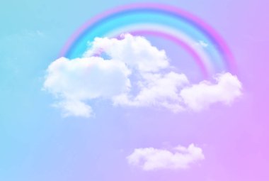 Fantezi büyülü manzara gökkuşağı soyut renkli arkaplan ve duvar kağıdıyla. 