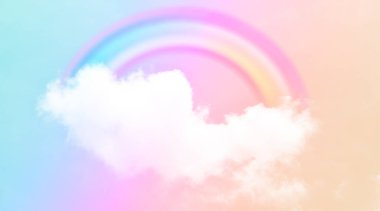 Fantezi büyülü manzara gökkuşağı soyut renkli arkaplan ve duvar kağıdıyla. 