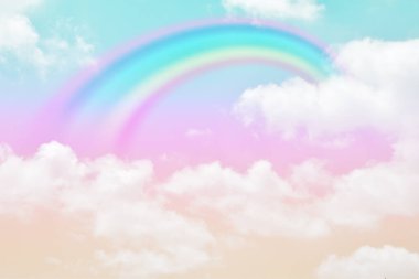 Fantezi büyülü manzara gökkuşağı soyut renkli arkaplan ve duvar kağıdıyla. 