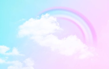 Fantezi büyülü manzara gökkuşağı soyut renkli arkaplan ve duvar kağıdıyla. 