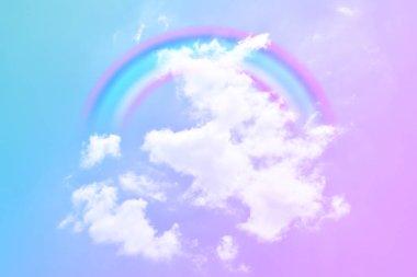 Fantezi büyülü manzara gökkuşağı soyut renkli arkaplan ve duvar kağıdıyla. 