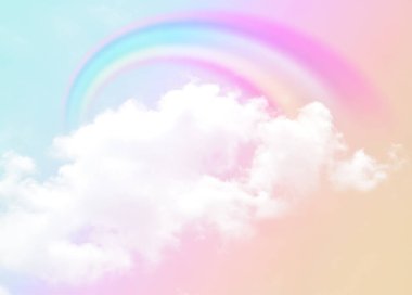 Fantezi büyülü manzara gökkuşağı soyut renkli arkaplan ve duvar kağıdıyla. 