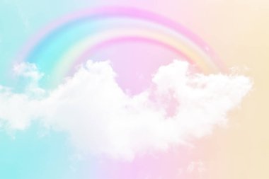 Fantezi büyülü manzara gökkuşağı soyut renkli arkaplan ve duvar kağıdıyla. 