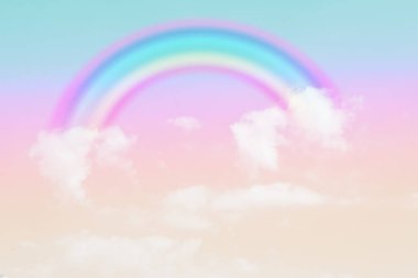 Fantezi büyülü manzara gökkuşağı soyut renkli arkaplan ve duvar kağıdıyla. 