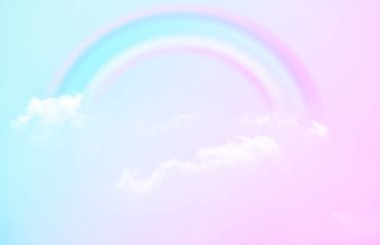 Fantezi büyülü manzara gökkuşağı soyut renkli arkaplan ve duvar kağıdıyla. 