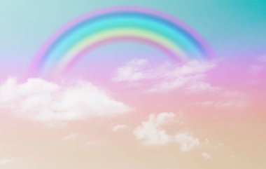 Fantezi büyülü manzara gökkuşağı soyut renkli arkaplan ve duvar kağıdıyla. 