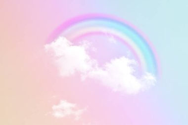 Fantezi büyülü manzara gökkuşağı soyut renkli arkaplan ve duvar kağıdıyla. 