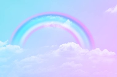 Fantezi büyülü manzara gökkuşağı soyut renkli arkaplan ve duvar kağıdıyla. 