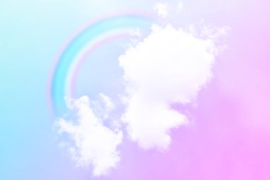 Fantezi büyülü manzara gökkuşağı soyut renkli arkaplan ve duvar kağıdıyla. 