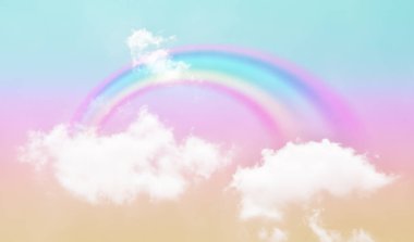 Fantezi büyülü manzara gökkuşağı soyut renkli arkaplan ve duvar kağıdıyla. 