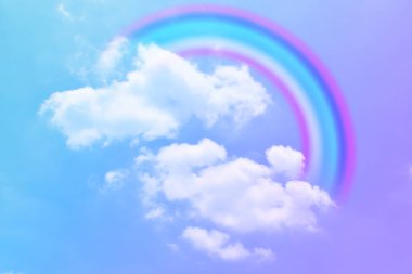 Fantezi büyülü manzara gökkuşağı soyut renkli arkaplan ve duvar kağıdıyla. 