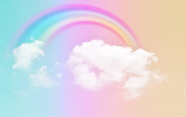 Fantezi büyülü manzara gökkuşağı soyut renkli arkaplan ve duvar kağıdıyla. 