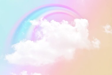 Fantezi büyülü manzara gökkuşağı soyut renkli arkaplan ve duvar kağıdıyla. 