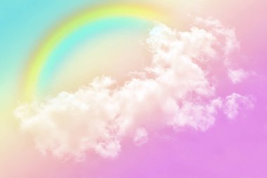 Fantezi büyülü manzara gökkuşağı soyut renkli arkaplan ve duvar kağıdıyla. 