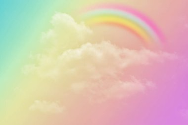 Fantezi büyülü manzara gökkuşağı soyut renkli arkaplan ve duvar kağıdıyla. 