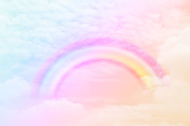 Fantezi büyülü manzara gökkuşağı soyut renkli arkaplan ve duvar kağıdıyla. 