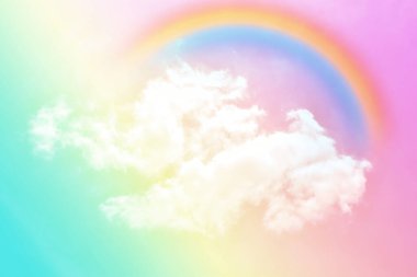 Fantezi büyülü manzara gökkuşağı soyut renkli arkaplan ve duvar kağıdıyla. 