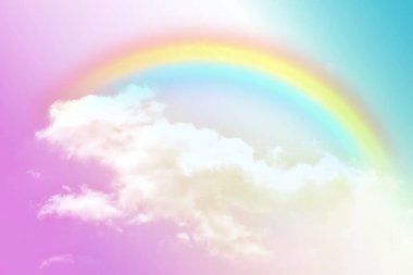 Fantezi büyülü manzara gökkuşağı soyut renkli arkaplan ve duvar kağıdıyla. 