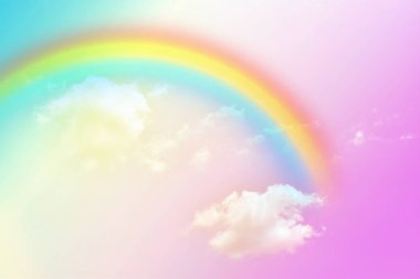 Fantezi büyülü manzara gökkuşağı soyut renkli arkaplan ve duvar kağıdıyla. 