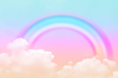 Fantezi büyülü manzara gökkuşağı soyut renkli arkaplan ve duvar kağıdıyla. 