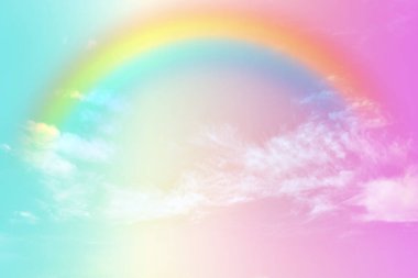 Fantezi büyülü manzara gökkuşağı soyut renkli arkaplan ve duvar kağıdıyla. 