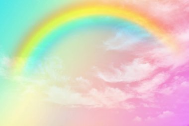 Fantezi büyülü manzara gökkuşağı soyut renkli arkaplan ve duvar kağıdıyla. 