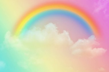 Fantezi büyülü manzara gökkuşağı soyut renkli arkaplan ve duvar kağıdıyla. 