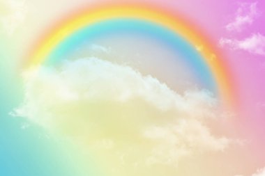 Fantezi büyülü manzara gökkuşağı soyut renkli arkaplan ve duvar kağıdıyla. 