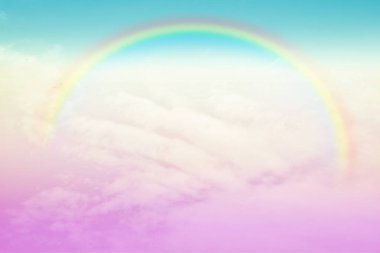 Fantezi büyülü manzara gökkuşağı soyut renkli arkaplan ve duvar kağıdıyla. 