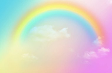 Fantezi büyülü manzara gökkuşağı soyut renkli arkaplan ve duvar kağıdıyla. 