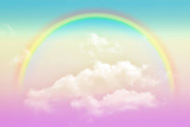 Fantezi büyülü manzara gökkuşağı soyut renkli arkaplan ve duvar kağıdıyla. 