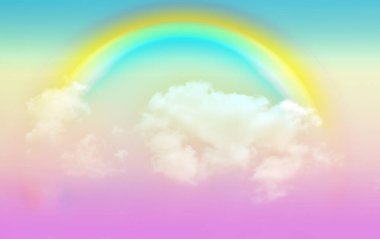 Fantezi büyülü manzara gökkuşağı soyut renkli arkaplan ve duvar kağıdıyla. 