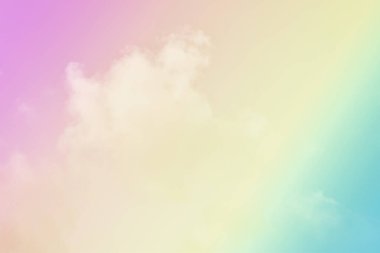 Bulut ve gökyüzü pastel renkli bir arka plan ve duvar kağıdı, soyut gökyüzü arkaplanı tatlı renklerde..