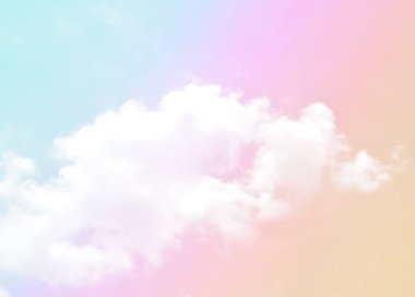 Bulut ve gökyüzü pastel renkli bir arka plan ve duvar kağıdı, soyut gökyüzü arkaplanı tatlı renklerde..