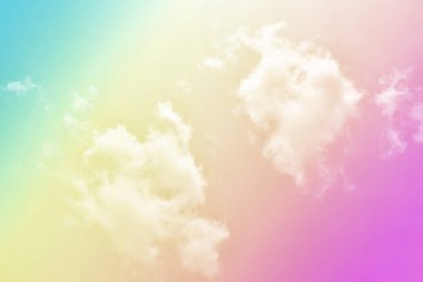 Bulut ve gökyüzü pastel renkli bir arka plan ve duvar kağıdı, soyut gökyüzü arkaplanı tatlı renklerde..