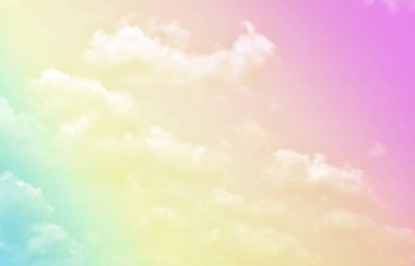 Bulut ve gökyüzü pastel renkli bir arka plan ve duvar kağıdı, soyut gökyüzü arkaplanı tatlı renklerde..