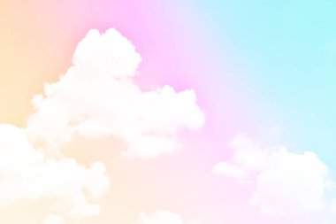 Bulut ve gökyüzü pastel renkli bir arka plan ve duvar kağıdı, soyut gökyüzü arkaplanı tatlı renklerde..