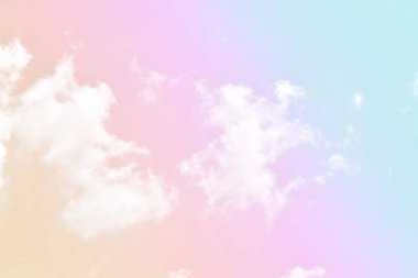 Bulut ve gökyüzü pastel renkli bir arka plan ve duvar kağıdı, soyut gökyüzü arkaplanı tatlı renklerde..
